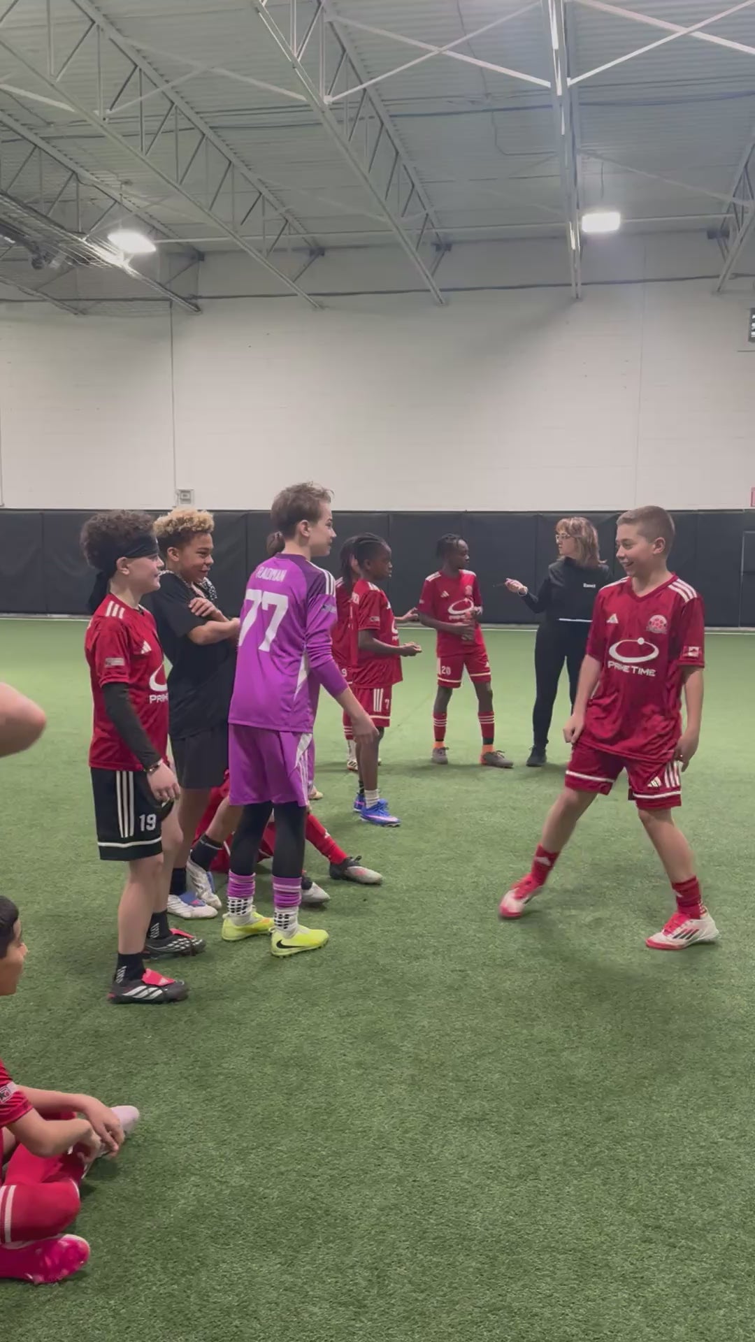 Load video: Soccer player shooting into Eznet